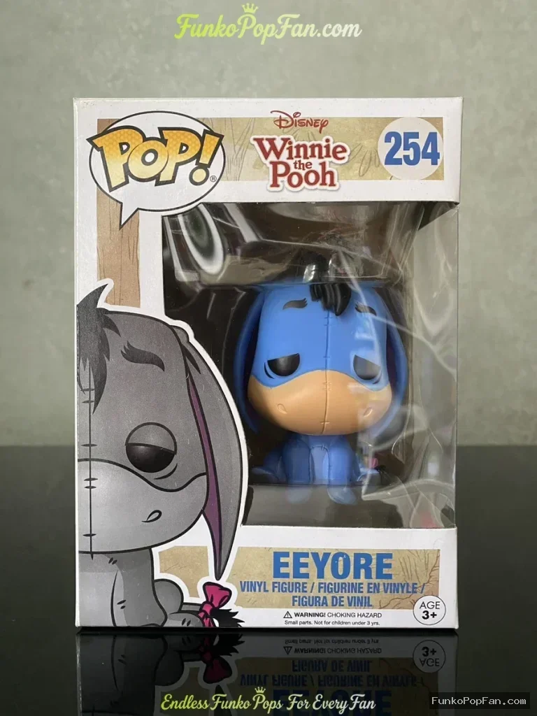 Disney Winnie the Pooh #254 Eeyore (Barnes & Noble Exclusive) Vinyl Figure Bobblehead Vaulted Collectible With Protector Funko Pop Figure