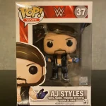 WWE AJ Styles #37 Vinyl Figure Bobblehead Vaulted Collectible With Protector Funko Pop Figure