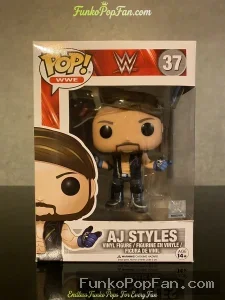 WWE AJ Styles #37 Vinyl Figure Bobblehead Vaulted Collectible With Protector Funko Pop Figure