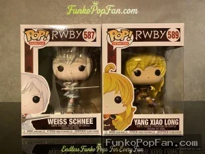 Animation RWBY #587 Weiss Schnee / #589 Yang Xiao Long Vinyl Figure Bobblehead Vaulted Collectible With Protector Funko Pop Figure