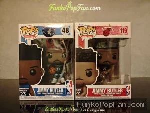 NBA Basketball Fundays Prototype Jimmy Butler Lot of 2 #48 Minnesota Timberwolves + #119 Miami Heat (2025) Vinyl Figure Bobblehead Vaulted Collectible With Protector Funko Pop Figure