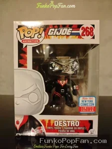 Animation G.I. Joe #268 Destro (New York Comic Con Limited Edition) Vinyl Figure Bobblehead Vaulted Collectible With Protector Funko Pop Figure