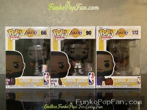 NBA Los Angeles Lakers #66 Lebron James / #90 Lebron James / #172 Lebron James Vinyl Figure Bobblehead Vaulted Collectible With Protector Funko Pop Figure