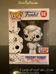 Funko Freddy Artist Series #SE Fundays Box Of Fun 1000 Pcs (White with Brown Crown) Vinyl Figure Bobblehead Vaulted Collectible With Protector Funko Pop Figure