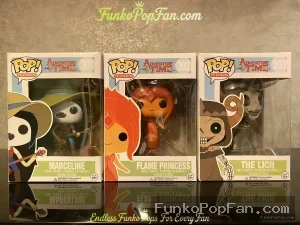 Bundle Funko Pop! Adventure Time Marceline #301 / Flame Princess #302 / The Lich #303 Vinyl Figure Bobblehead Vaulted Collectible With Protector Funko Pop Figure
