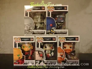 Bundle Funko Pop Warhammer 40000 #499 Primaris Intercessor / Ultramarines Intercessor / #500 Blood Angels Assault Marine / #501 Dark Angels Veteran / #502 Space Wolves Pack Leader Vinyl Figure Bobblehead Vaulted Collectible With Protector Funko Pop Figure