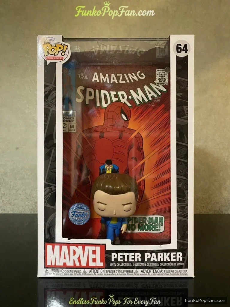 Marvel Comic Covers Amazing Spider-Man #64 Peter Parker (Target Exclusive) Vinyl Figure Bobblehead Vaulted Collectible With Protector Funko Pop Figure