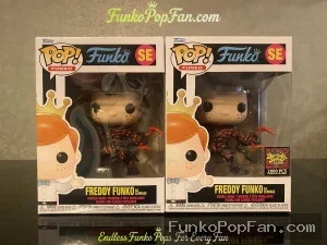 Freddy Funko as Carnage SE (Special Edition) + Freddy Funko as Carnage 2000 Pcs Metallic Box of Fun Blacklight Battle Vinyl Figure Bobblehead Vaulted Collectible With Protector Funko Pop Figure