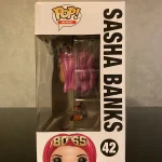 Funko Pop WWE #42 Sasha Banks Vinyl Figure Bobblehead Vaulted Collectible With Protector - Funko Pop Figure