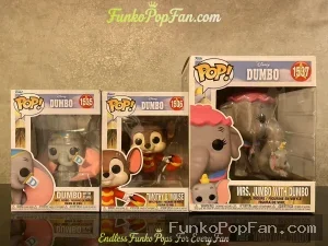 Bundle Funko Pop! Disney Dumbo #1539 Dumbo / Timothy Mouse #1536 / Mrs. Jumbo with Dumbo #1537 Vinyl Figure Bobblehead Vaulted Collectible With Protector Funko Pop Figure