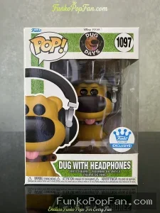 Funko Pop! Disney Pixar Dug Days #1097 Dug With Headphones (Funko Exclusive) Vinyl Figure Bobblehead - Funko Pop Figure