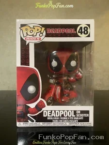 Funko Pop! Rides Marvel #48 Deadpool on Scooter Vinyl Figure Bobblehead Vaulted Collectible With Pro - Funko Pop Figure