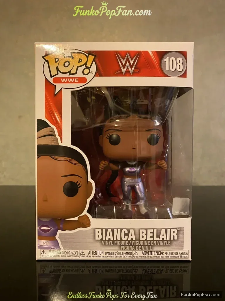 Funko Pop! WWE Bianca Belair #108 (Red Outfit) Vinyl Figure Bobblehead Vaulted Collectible With Prot - Funko Pop Figure