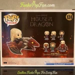 Funko Pop! Rides House of the Dragon Rhaenys Targaryen with Meleys #124 Vinyl Figure Bobblehead Vaul - Funko Pop Figure