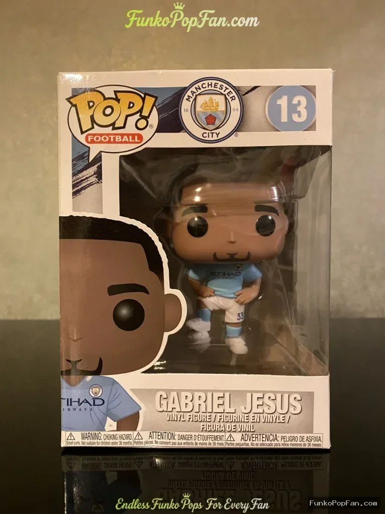 Funko Pop Football Manchester City #13 Gabriel Jesus Vinyl Figure Bobblehead Vaulted Collectible Wit - Funko Pop Figure