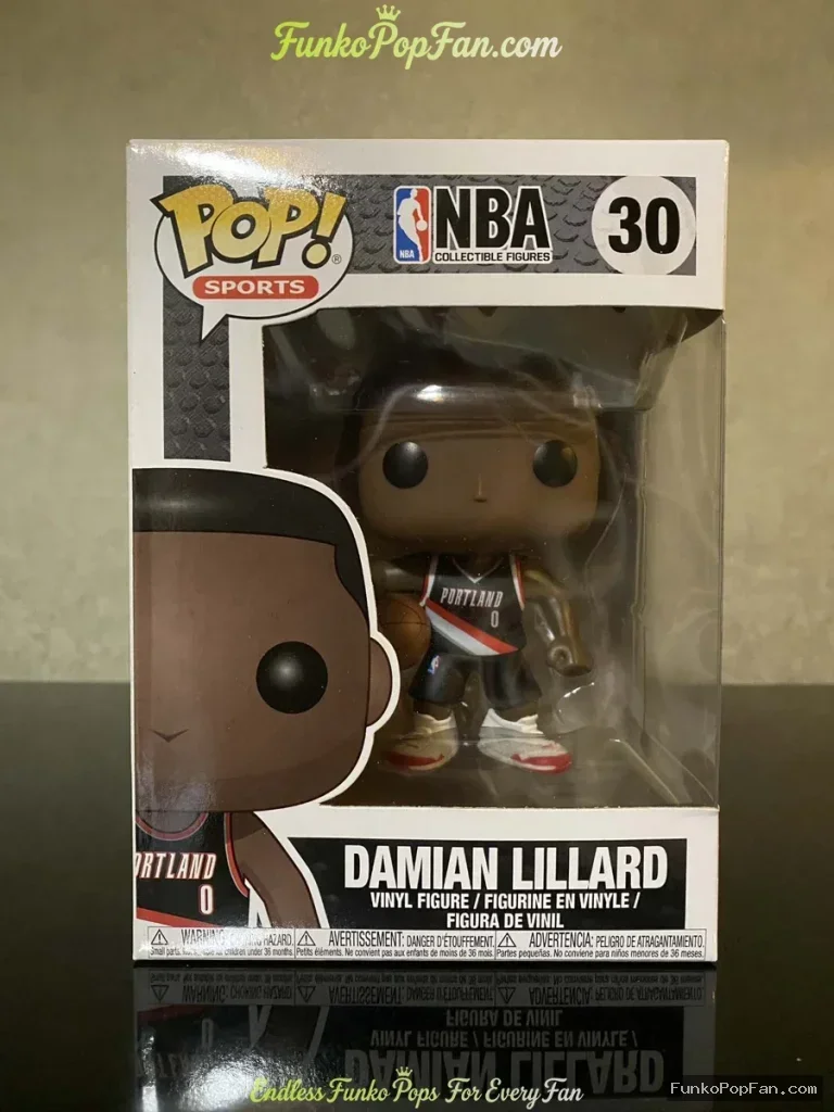 Funko Pop! NBA Series 3 #30 Damian Lillard Vinyl Figure Bobblehead Vaulted Collectible With Protecto - Funko Pop Figure