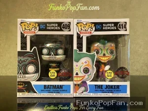 Bundle Funko Pop! DC Super Heroes #409 Batman / #414 The Joker (Glow in the Dark) Vinyl Figure Bobbl - Funko Pop Figure