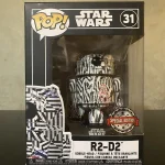 Funko Pop! Star Wars #31 R2-D2 (Special Edition Futura Black and White) Vinyl Figure Bobblehead Vaul - Funko Pop Figure