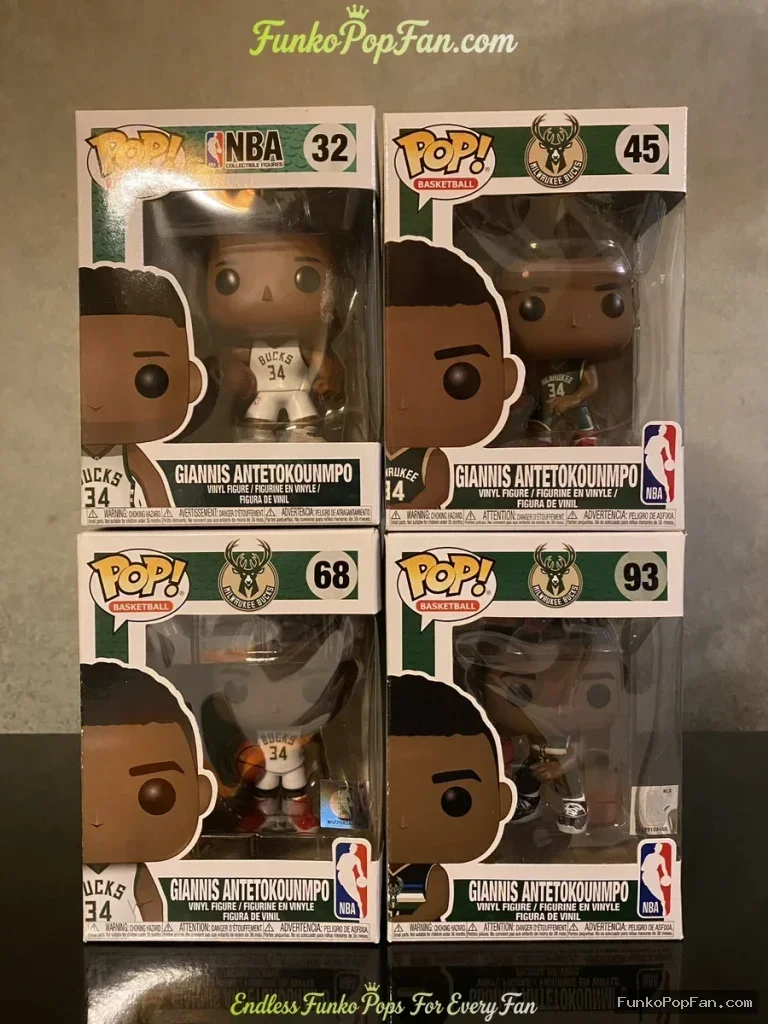 Bundle Funko Pop NBA #32 Giannis Antetokounmpo / #45 Giannis Antetokounmpo / #68 Giannis Antetokounm - Funko Pop Figure