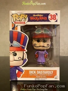 Funko Pop! Animation Wacky Races Dick Dastardly #38 Vinyl Figure Bobblehead Vaulted Collectible With - Funko Pop Figure