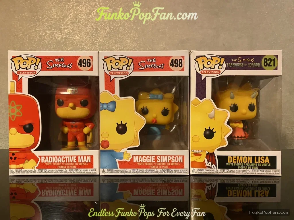 Bundle Funko Pop The Simpsons #496 Radioactive Man / #498 Maggie Simpson / #821 Demon Lisa Vinyl Fig - Funko Pop Figure