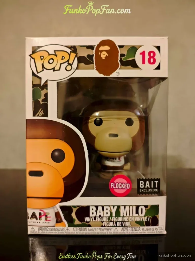 Funko Pop! A Bathing Ape #18 Baby Milo (Flocked Bait Exclusive) Vinyl Figure Bobblehead Vaulted Coll - Funko Pop Figure