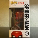 Funko Pop! #03 Marvel Spider-Man Vinyl Figure Bobblehead Vaulted Collectible With Protector - Funko Pop Figure