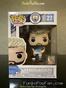 Funko Pop Football Manchester City #27 Sergio Aguero Vinyl Figure Bobblehead Vaulted Collectible Wit - Funko Pop Figure