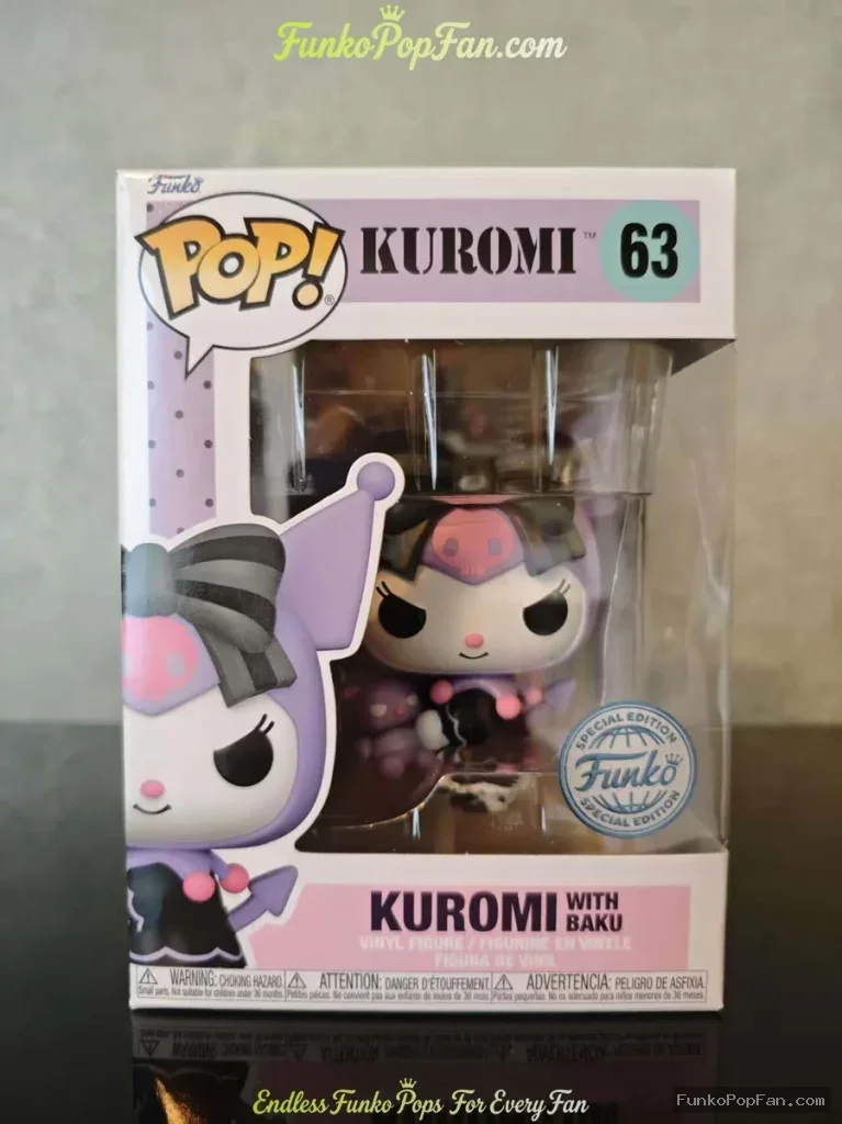 Funko Pop! Kuromi #63 Kuromi with Baku (Special Edition) Vinyl Figure Bobblehead Vaulted Collectible - Funko Pop Figure