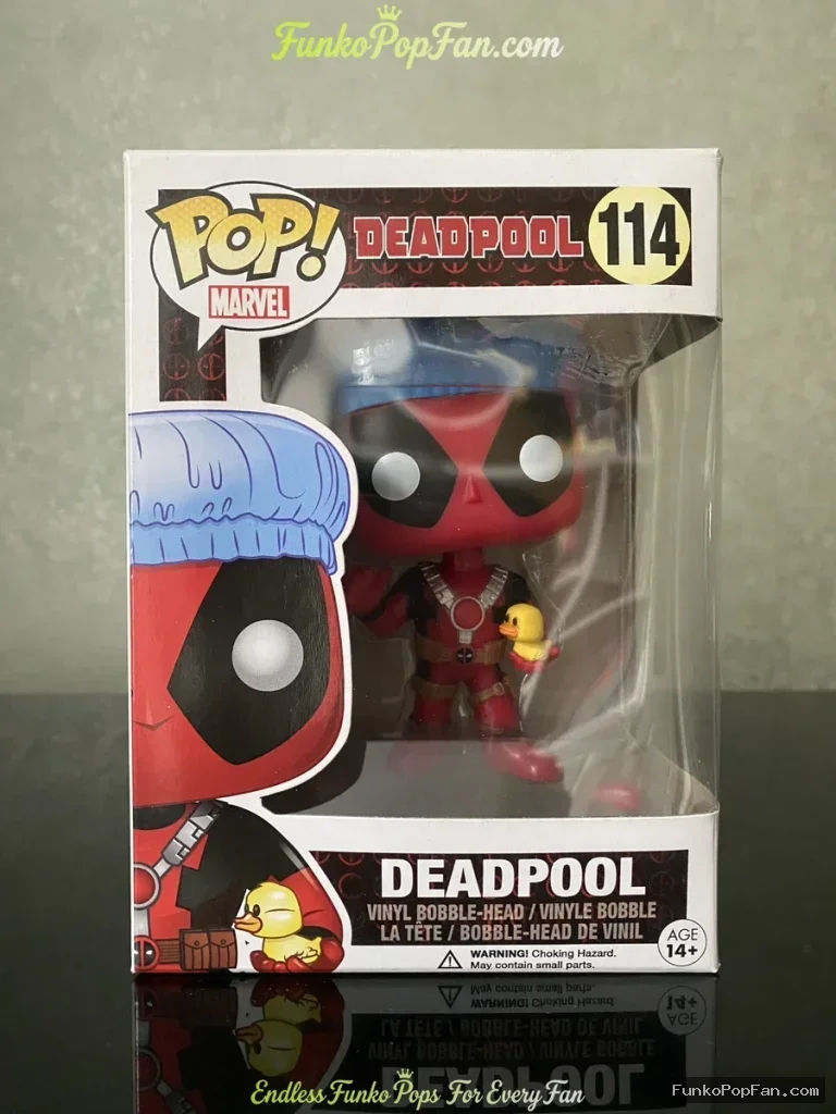 Funko Pop Marvel #114 Deadpool (Shower Cap & Ducky Target Exclusive) Vinyl Figure Bobblehead Vaulted - Funko Pop Figure
